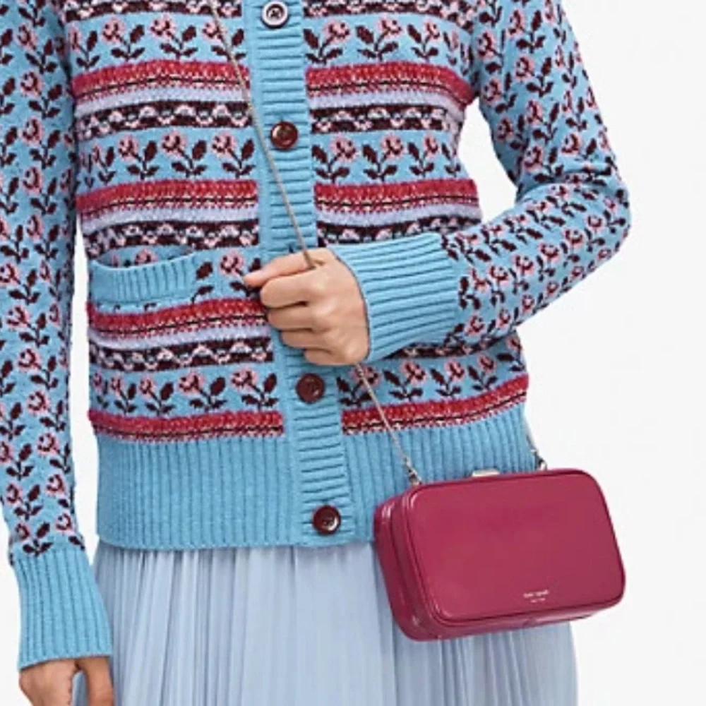Kate Spade New York  Raspberry Tonight Stunning Leather Clutch